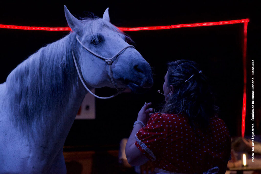 spectacle équestre à Geneuille