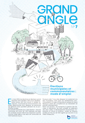 Couverture du Grand Angle B de janvier 2026 : mode d'emploi des élections municipales et communautaire